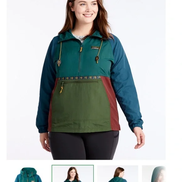 NWOT Womens Plus LL Bean Mountain Classic Anorak Jacket - Picture 8 of 9